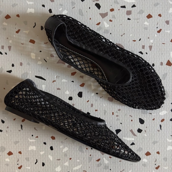 STAUD Shoes - Staud Alba Ballet Flat Black Netting Size 42, US 12
